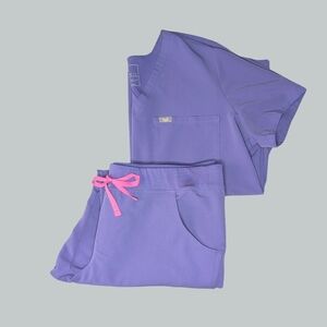 XL FIGS Set (Catarina Top & Kade Pants) in color "Amethyst" (PO 3132)